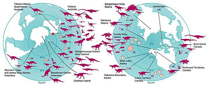 1605 dg polar dinosaur map