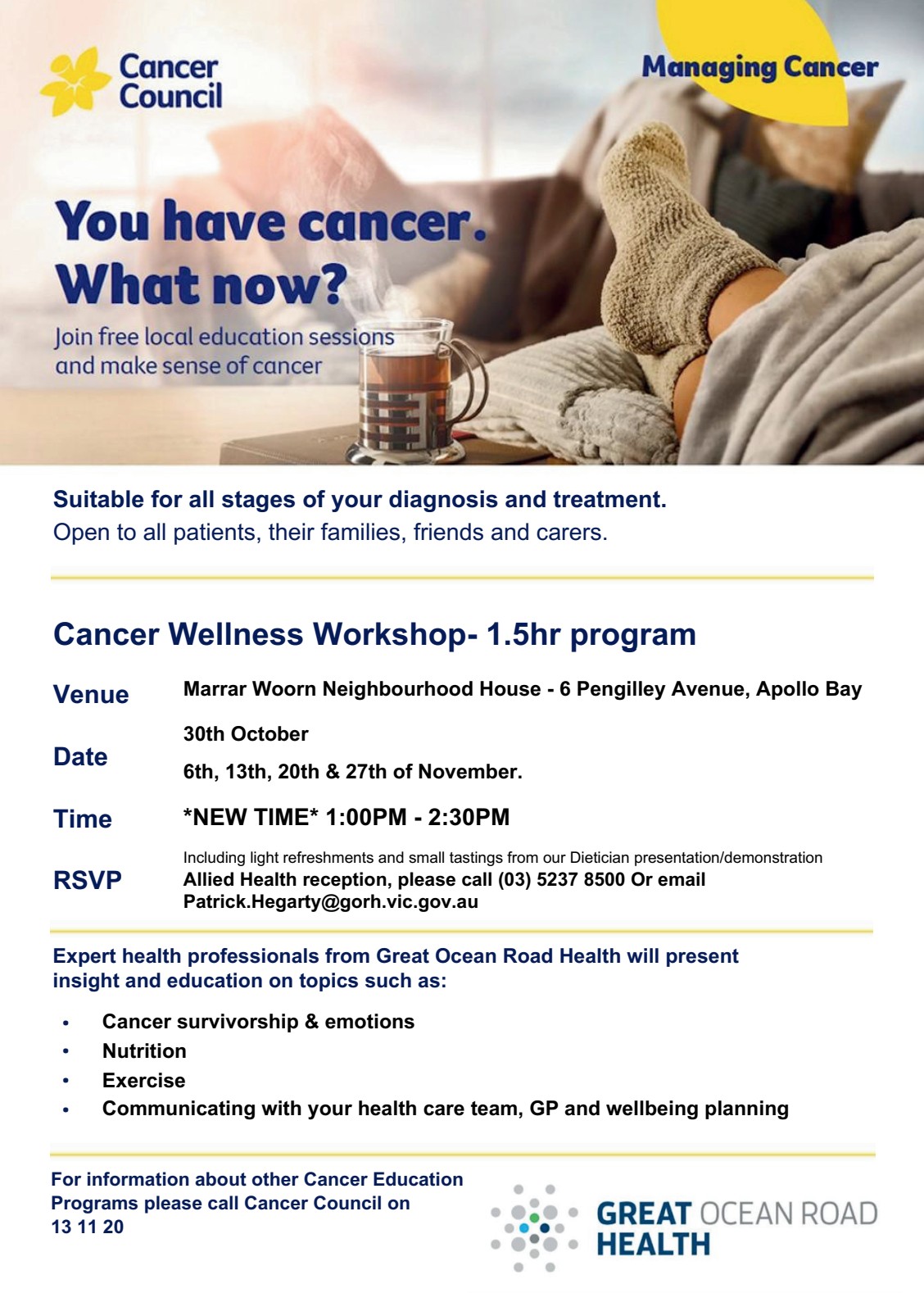 2510 managing cancer workshops